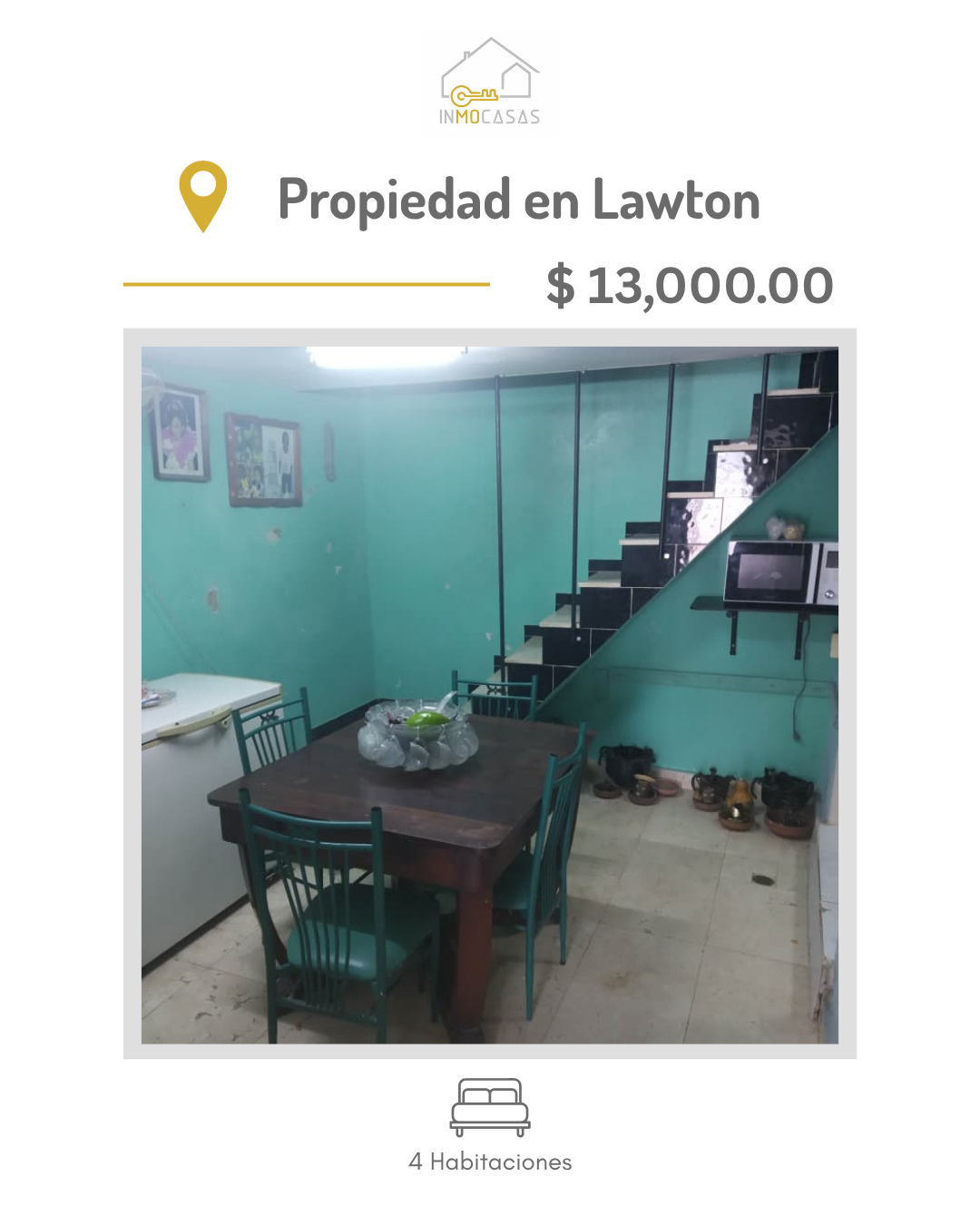 Propiedad puerta a calle en Lawton, Diez de Octubre. Construcción moderna y