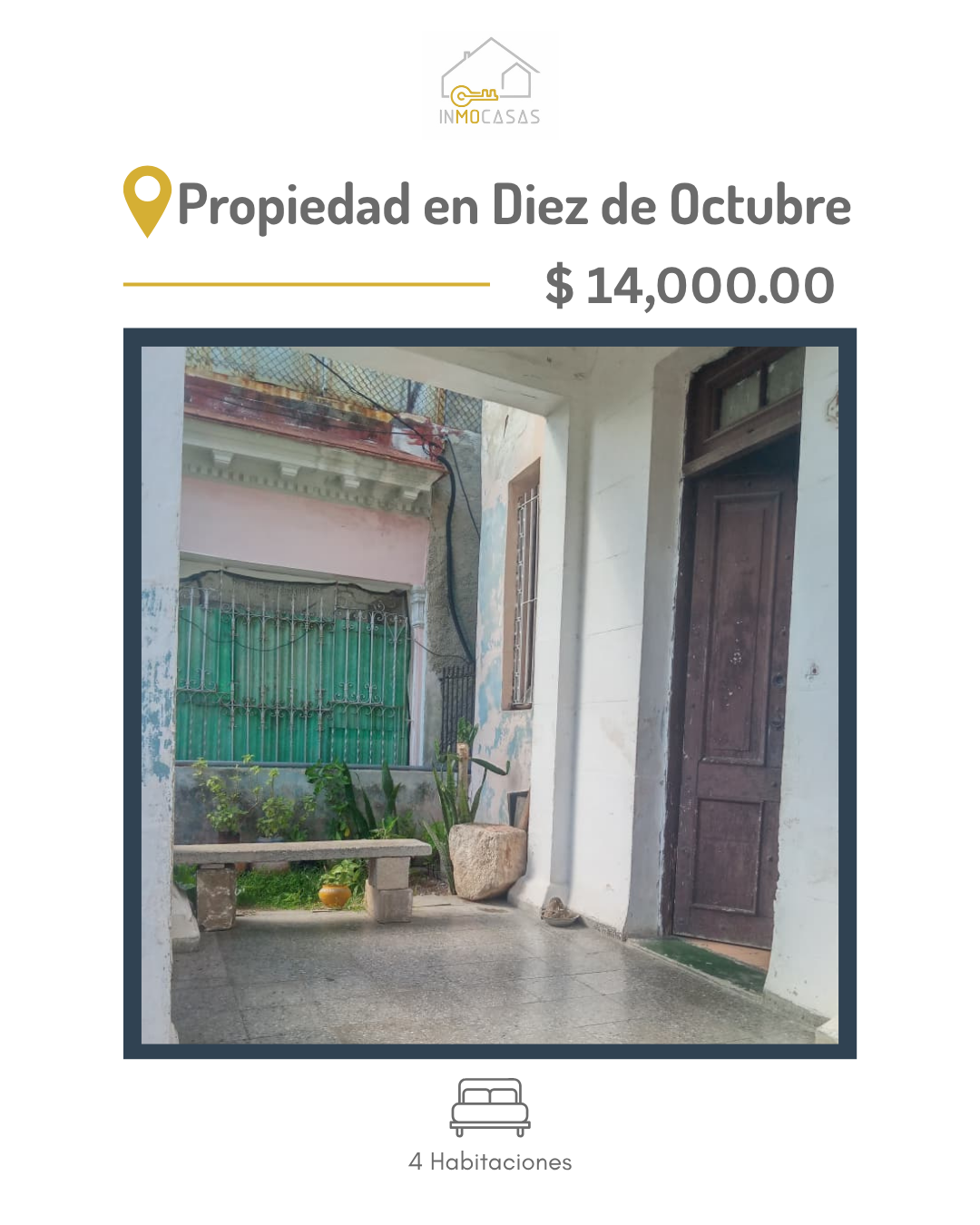 Propiedad independiente en la calle Serrano, en el municipio Diez de Octubre..